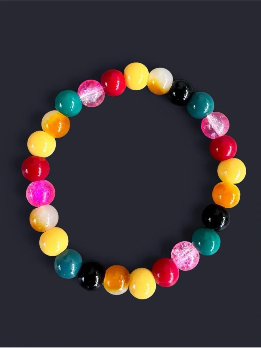 Moroccan Sunset Glass Bead Bracelet